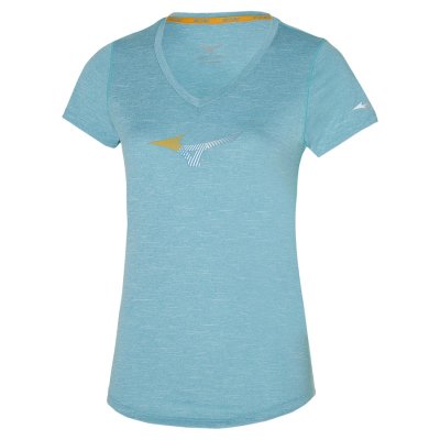 Camisa Mizuno Impusle Core RB Tee Mujer Azules Claro - Chile M516SYPUZQ